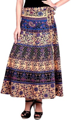 EIRSON Printed Women Wrap Around Multicolor Skirt