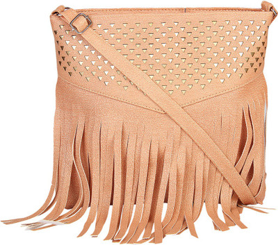 

London Design Women Casual Orange Leatherette Sling Bag
