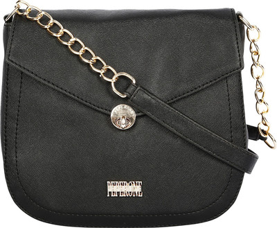 

Peperone Women Evening/Party Black PU Sling Bag