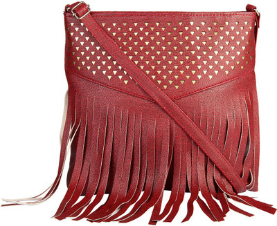 

London Design Women Casual Maroon Leatherette Sling Bag