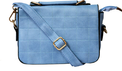 sugarcrush Women Casual Blue Leatherette Sling Bag