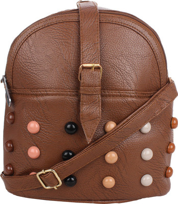 

Element Cart Women Casual Brown PU Sling Bag