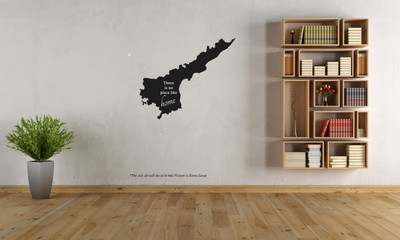 PEACOCKRIDE 60 cm Andhra There is no place like home Self Adhesive Sticker(Pack of 1)