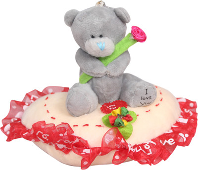 

Tickles Cute Teddy on the Heart - 14 cm(Multicolor)