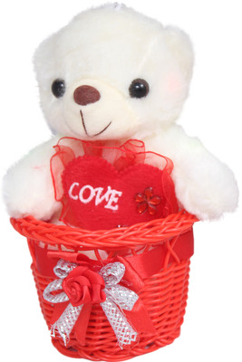 Tickles I love you Singing Basket Teddy - 16 cm(Red)