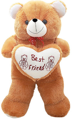 

GVMC Toys Beautiful Brown Fur with Heart Teddy Bear - 80 cm(Brown)