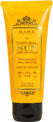 

Kama Ayurveda Natural Sun Protection - SPF 21 PA++(60 ml)