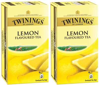 

Twinings Lemon Tea, 25 Tea Bags - (Pack of 2) Lemon Tea Blend Bags(50 g, Box)