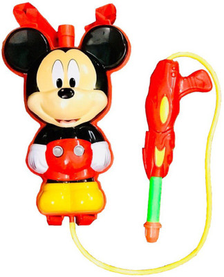 

RIANZ Cartoon Mickey Figure Backpack Water Gun Holi Pressure Water Gun Pichkari Tank Summer Beach Water Blaster Baby Toys Shooting Spray, Color May Vary(Multicolor)