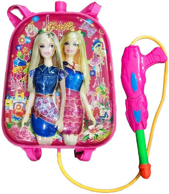 

RIANZ Cartoon Barbie Backpack Water Gun Holi Pressure Water Gun Pichkari Tank Summer Beach Water Blaster Baby Toys Shooting Spray, Color May Vary (Barbie)(Multicolor)