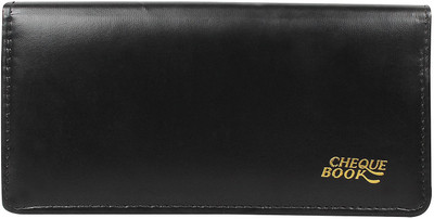 

AmazingHind Cheque Book Holder, Cheque Book Cover with Credit-Debit & Business Card Slots(Black)