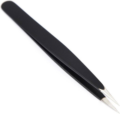 

WOWSOME Black Coated Stainless Steel Pointed Elegant Tweezers For Eyebrow Making
