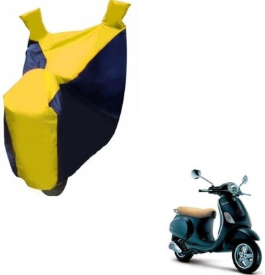 MOCKHE Two Wheeler Cover for Universal For Bike(Piaggio Vespa, Black, Yellow)