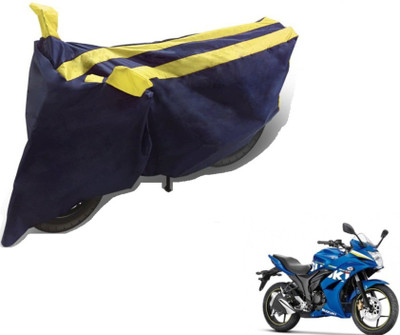 MOCKHE Two Wheeler Cover for Suzuki(Gixxer SF, Black, Yellow)