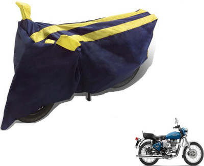 Flipkart SmartBuy Two Wheeler Cover for Royal Enfield(Electra Delux, Black, Yellow)