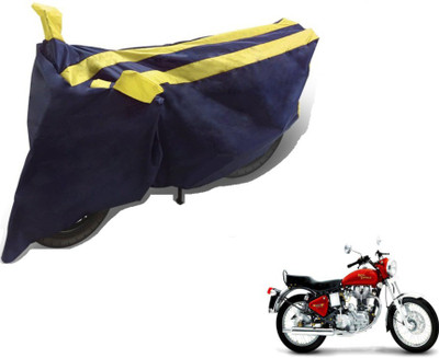 MOCKHE Two Wheeler Cover for Royal Enfield(Classic 500, Black, Yellow)