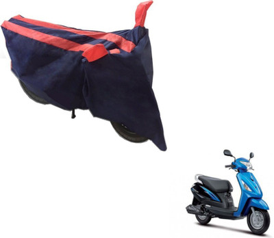 Flipkart SmartBuy Two Wheeler Cover for Suzuki(Zeus, Black, Orange)