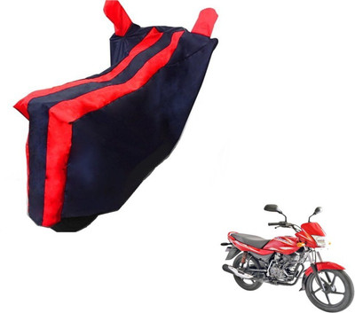 MOCKHE Two Wheeler Cover for Bajaj(Platina 100 DTS-i, Black, Red)