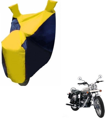 MOCKHE Two Wheeler Cover for Royal Enfield(Electra Delux, Black, Yellow)