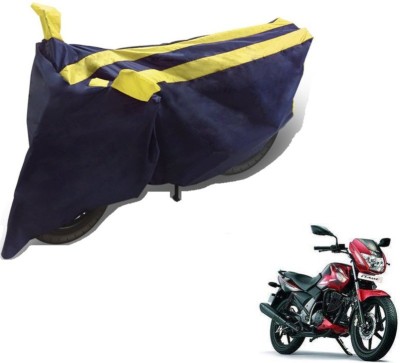 MOCKHE Two Wheeler Cover for TVS(Flame SR125, Black, Yellow)