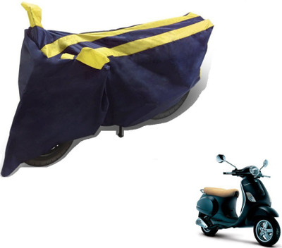 MOCKHE Two Wheeler Cover for Universal For Bike(Vespa, Black, Yellow)