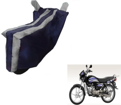 MOCKHE Two Wheeler Cover for Hero(Splendor Plus, Black, Silver)