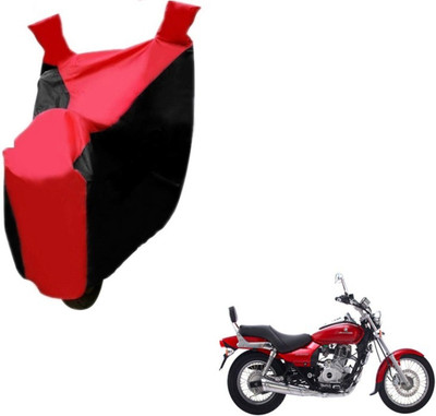 MOCKHE Two Wheeler Cover for Bajaj(Avenger 220 DTS-i, Black, Red)