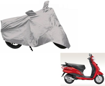 MOCKHE Two Wheeler Cover for Hero(Moto Corp Duet, Silver)