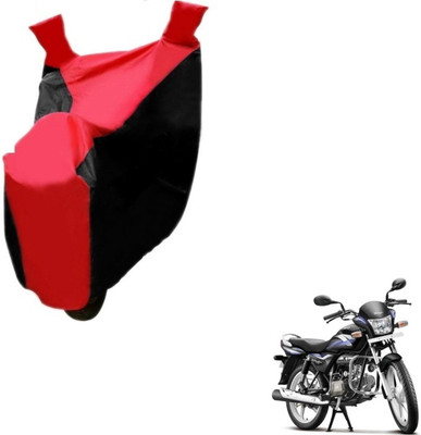 MOCKHE Two Wheeler Cover for Hero(Splendor Pro, Black, Red)