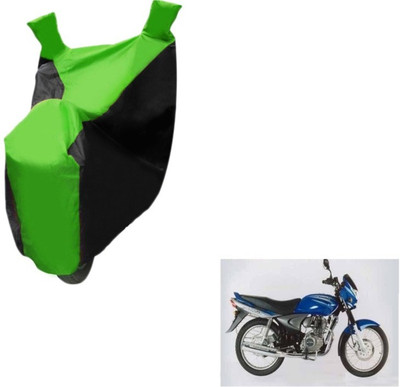 MOCKHE Two Wheeler Cover for Bajaj(Black, Green)