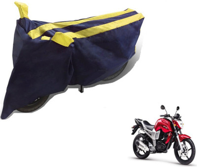 MOCKHE Two Wheeler Cover for Yamaha(FZ-S, Black, Yellow)