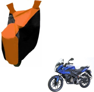 MOCKHE Two Wheeler Cover for Bajaj(Pulsar AS 150, Black, Orange)