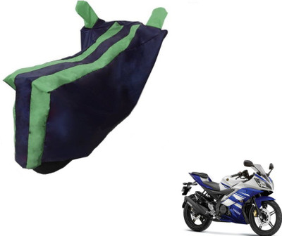 MOCKHE Two Wheeler Cover for Yamaha(YZF, Black, Green)