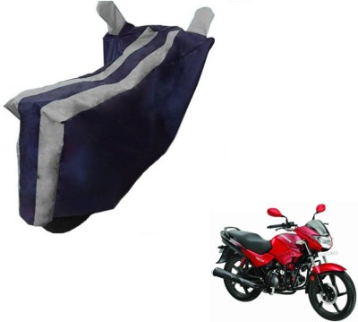 MOCKHE Two Wheeler Cover for Hero(Glamour FI, Black, Silver)