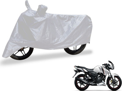 MOCKHE Two Wheeler Cover for TVS(Apache RTR 160, Silver)