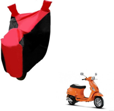 Flipkart SmartBuy Two Wheeler Cover for Piaggio(Vespa SXL, Black, Red)