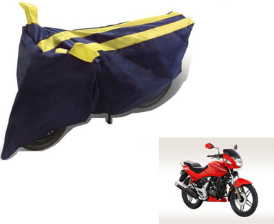MOCKHE Two Wheeler Cover for Hero(CBZ, Black, Yellow)