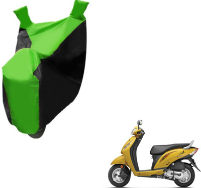 MOCKHE Two Wheeler Cover for Honda(Activa i, Black, Green)