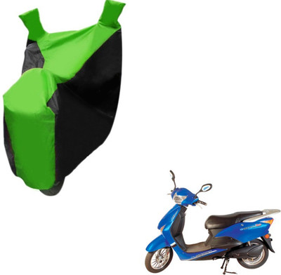 MOCKHE Two Wheeler Cover for Hero(E Scoot, Black, Green)