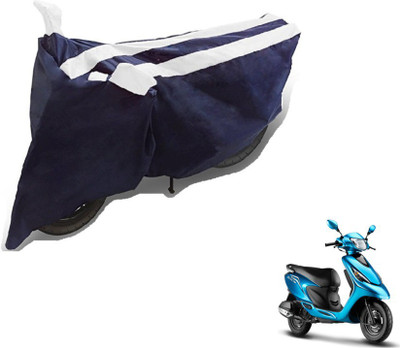 Flipkart SmartBuy Two Wheeler Cover for Suzuki(Zeus, Black, White)