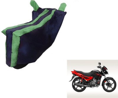 MOCKHE Two Wheeler Cover for Hero(Glamour, Black, Green)