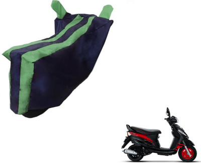 MOCKHE Two Wheeler Cover for Mahindra(Rodeo, Black, Green)