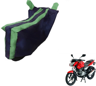 MOCKHE Two Wheeler Cover for Bajaj(Pulsar 135 LS DTS-i, Black, Green)