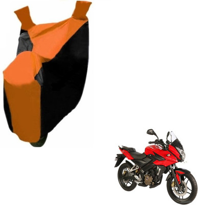 MOCKHE Two Wheeler Cover for Bajaj(Pulsar, Black, Orange)
