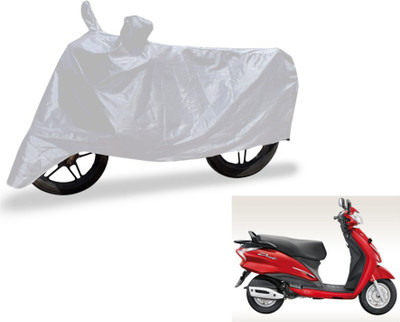 MOCKHE Two Wheeler Cover for Hero(Moto Corp Duet, Silver)