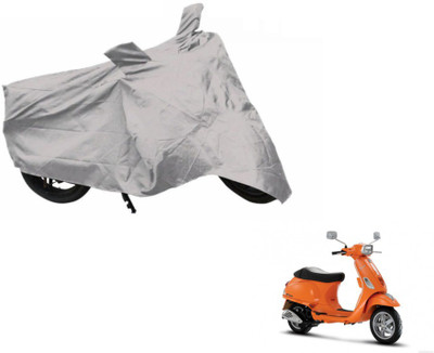 MOCKHE Two Wheeler Cover for Universal For Bike(Vespa SXL, Silver)