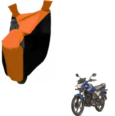 MOCKHE Two Wheeler Cover for Honda(CB Shine, Black, Orange)