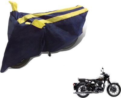 MOCKHE Two Wheeler Cover for Royal Enfield(Classic Chrome, Black, Yellow)