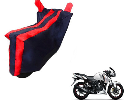 MOCKHE Two Wheeler Cover for TVS(Apache RTR 160, Black, Red)