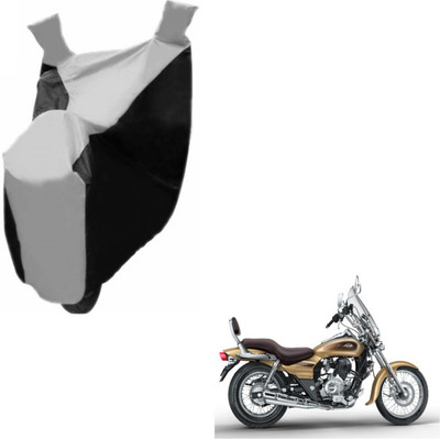 MOCKHE Two Wheeler Cover for Bajaj(Avenger, Black, Silver)